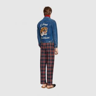 Gucci Veste en jean avec broderies
