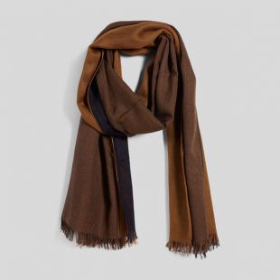 Echarpe fine triptyque Camel Homme   Jules