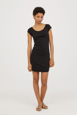 Robe en jersey Noir