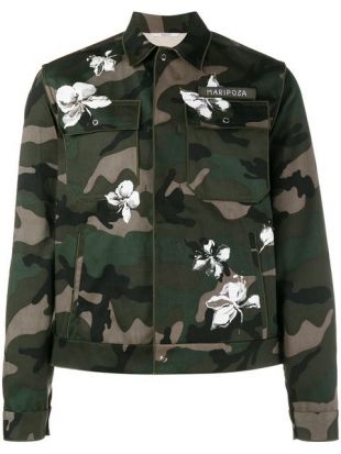 Valentino Veste à Imprimé Camouflage Mariposa