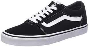 Vans Ward, Sneakers Basses Homme  Noir ((Suede/Canvas) Black/White C4R) 44.5 EU