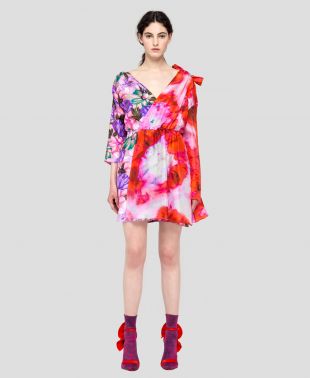 FLOWER PRINT LONG SLEEVE DRESS 2442MDA238Y 184312 12