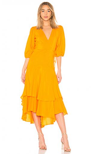 ROBE WILKIE SEERSUCKER en Turmeric Orange
