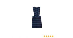 French Toast V Neck Pleated Plaid Jumper(Toddler Size)