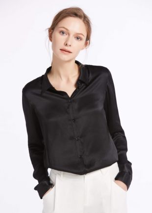 18 MM Blouse Basique avec Deux Poches