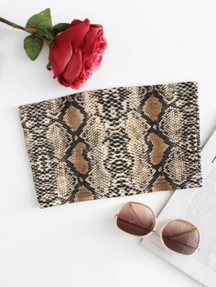 Top Bandeau À Motif De La Peau Du Serpent