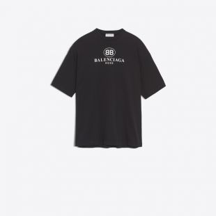 Tee Shirt BB Balenciaga Mode Noir