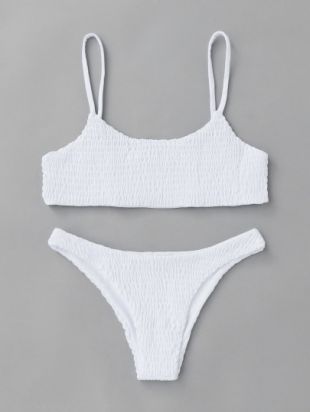 Ensemble de bikini avec bretelle et des plis - Shein