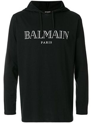 Balmain Homme S8h8099i157176 Noir Coton Sweatshirt