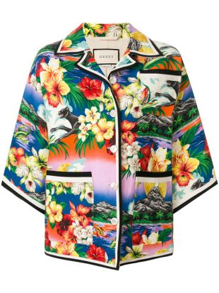 Veste Imprimée à Manches Évasées