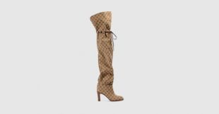 GG canvas over the knee boot