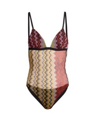 Zigzag knitted swimsuit