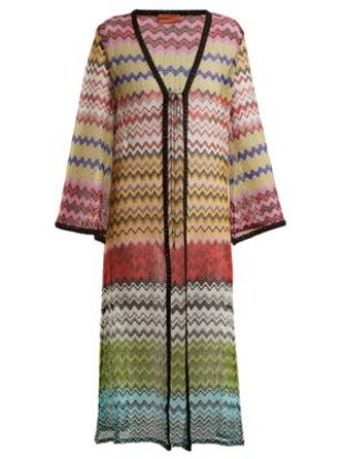 Zigzag knit cover up