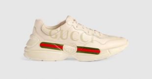 Gucci   Baskets en cuir Rhyton avec logo Gucci
