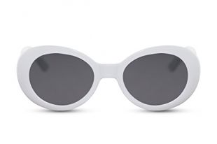Cheapass Lunettes de soleil Vintage Verres Blancs Fumés Kurt Cobain Lunettes Protection UV400