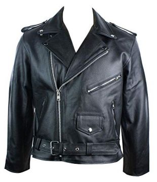 Blouson Motard Cuir Noir Vintage Wilson's Open Roads - Taille M - Y2K