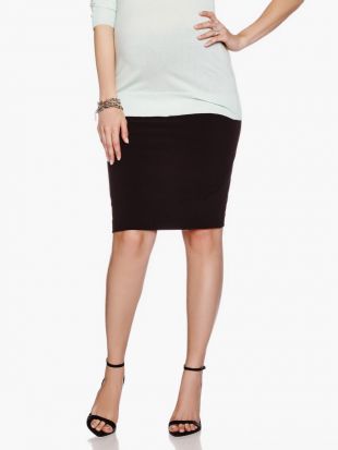 Jupe crayon de maternité noire | Thyme Maternité