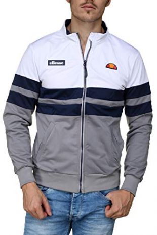 ellesse Eh H SWS Zip Rayures Gris, Veste Sport