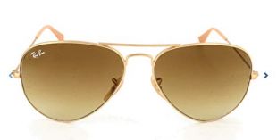 Aviator Large Metal Icons, Or (Matte Gold)/Marron(112/85), 58