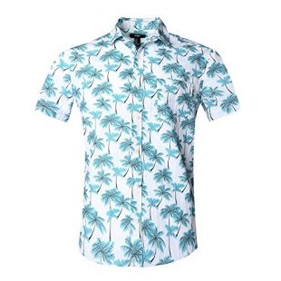 Hawaiihemd Herren Kurzarm Strand Hawai Shirt Sommer Tops T-shirts Tee Gr.M-2XL 
