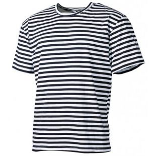 Tshirt Tee Shirt Marin Mariniere Russe Manches Courtes
