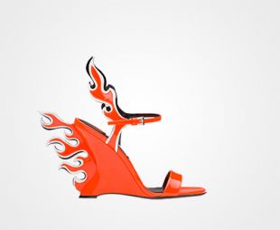 Patent leather sandals