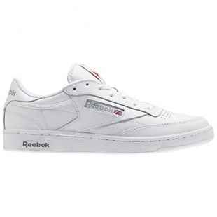 Reebok Men's Club C 85 Walking Shoe, White/Sheer Grey, 11 M US