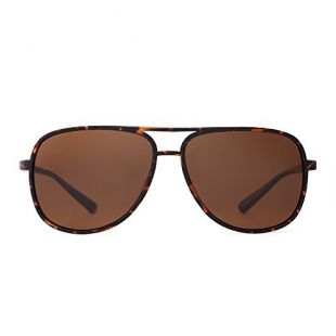 Retro Polarized Aviator Sunglasses Mirror Lightweight Eyeglasses for Men Women (Tortoise/Polarized Brown)