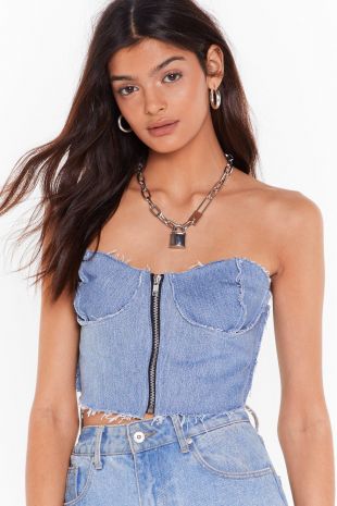 Nasty Gal! - Nasty Gal Vintage - Haut bustier en jean