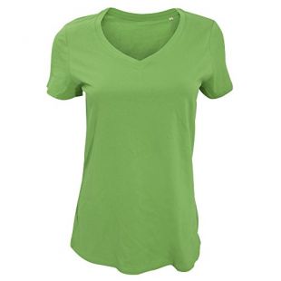 Stars By Stedman Womens/Ladies Janet V Neck Short Sleeve T-Shirt (14-16 US) (Earth Green)