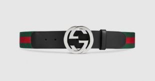 Gucci Ceinture ruban Web en nylon avec boucle GG