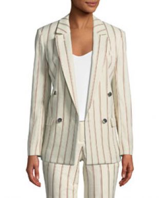 ba&sh - Fedor Striped Double Breasted Blazer