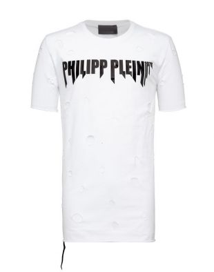 T shirt Black Cut Round Neck Gothic Plein | Philipp Plein