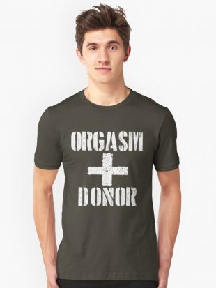 ‘Donateur d'orgasme’ T shirt by Nick Meece