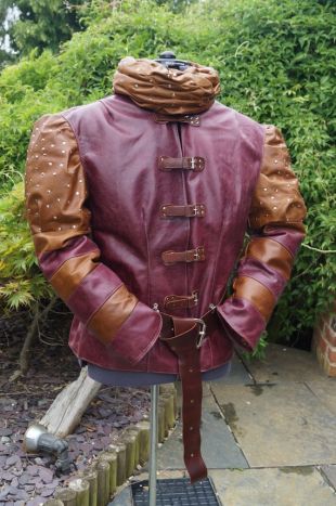 Jasper Tudor costume, The White Queen. Fully Lined, 100% Real Leather Jacket.