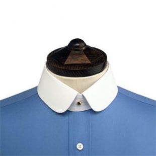 BRAND NEW Starched Stiff Detachable Shirt Collar DOUBLE ROUNDED. (COLLAR ONLY) | eBay
