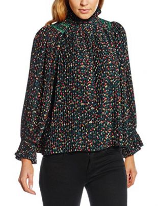 Vanessa Bruno Florence - Blouse - Imprimé complet - Manches longues - Femme - Multicolore - FR: 40 (Taille fabricant: 40)