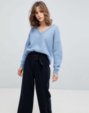 Selected Femme Pull ample à encolure en V