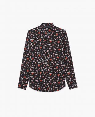 The Kooples - The Kooples Flower Print Silk Shirt