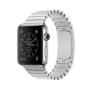 Apple Watch Series 2 42 mm Boîtier en Acier inoxydable avec Bracelet à maillons Gris