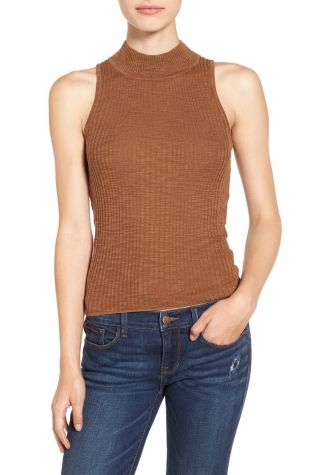Sun & Shadow Mock Neck Knit Tank