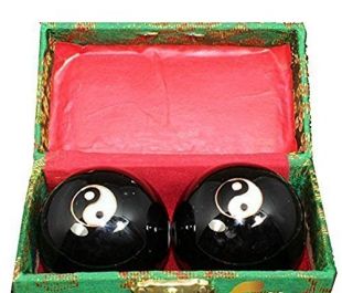JapanBargain S-3581, Chinese Stress Relieve Hand Exercise Baoding Balls, Blue