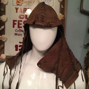 BRAVEHEART WILLIAM WALLACE LEATHER CLAN HELMET SCREEN USED WARDROBE PROPS