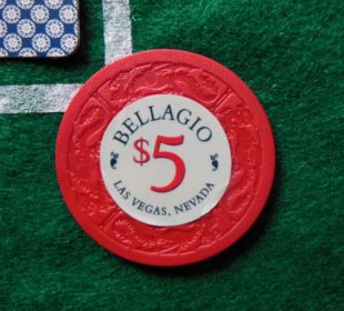 Ocean's Eleven $5 Bellagio Casino Chip Original Movie Prop