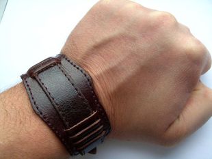 18mm militaire Style bracelet cuire
