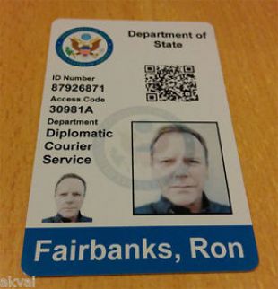 24 Season 9 Replica PVC Card ft. Jack Bauer's US Embassay Security ...