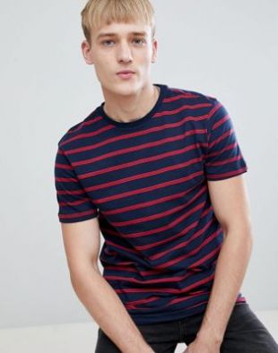 New Look - T shirt rayé - Bleu marine