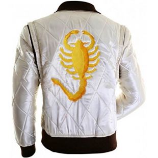 Veste pour homme avec scorpion, Ryan Gosling Drive -  blanc - 