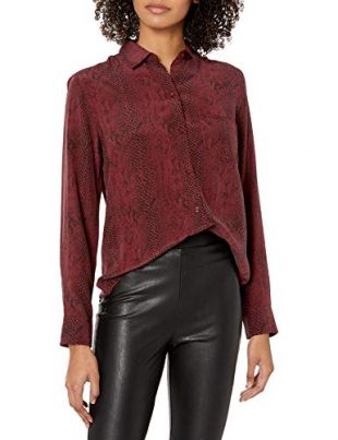 RAILS Women's Kate Blouse, Rainbow Stars on Black, Small