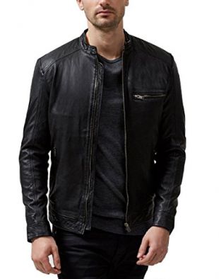 Absolute Leather - Absolute Leather Men's Sparta Black Classic Genuine ...